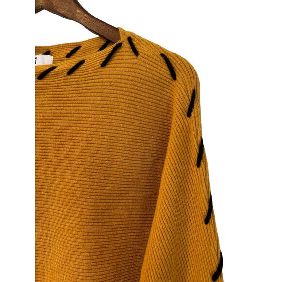 Magaschoni Mustard Sweater with Black Accents - Picture 3 of 9